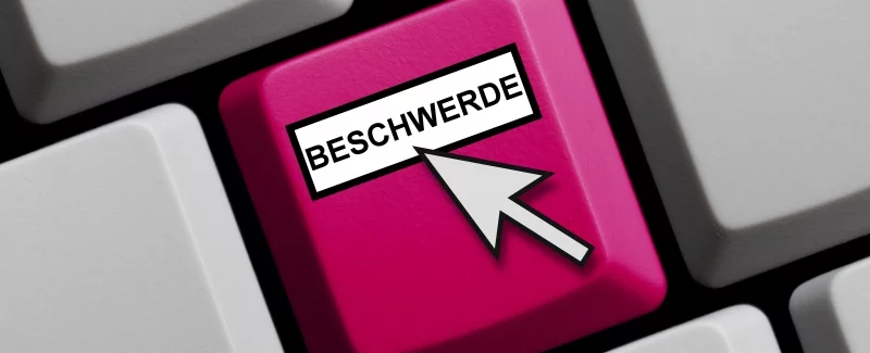 Abbildung einer Beschwerdetaste