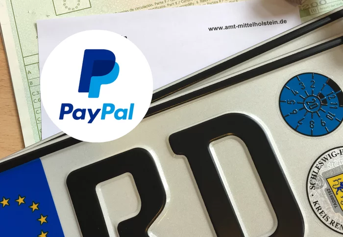 Bild Zulassungspapiere, Kennzeichen, PayPal