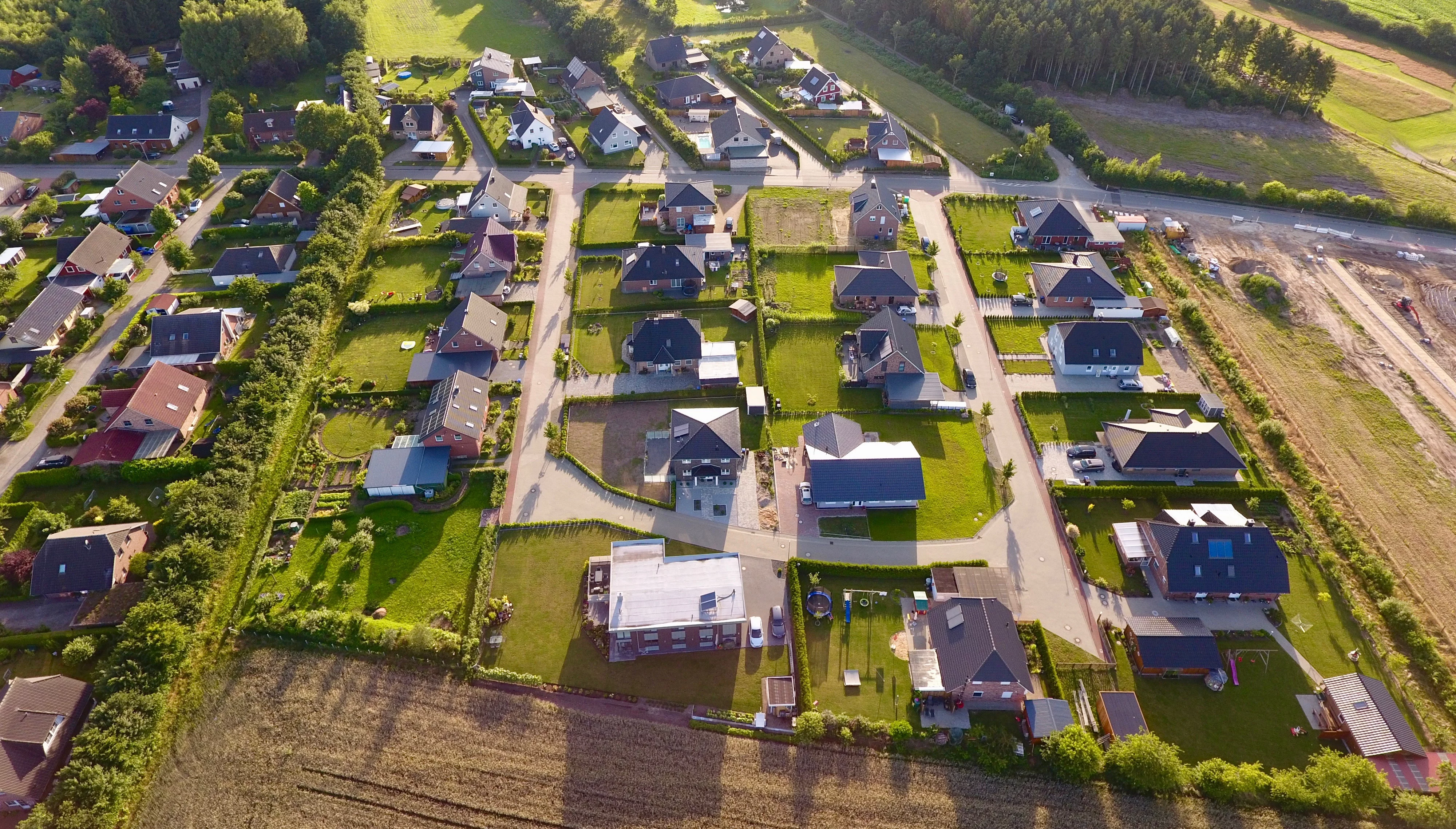 Aukrug Luftbild Baugebiet Haarkoppel 2017