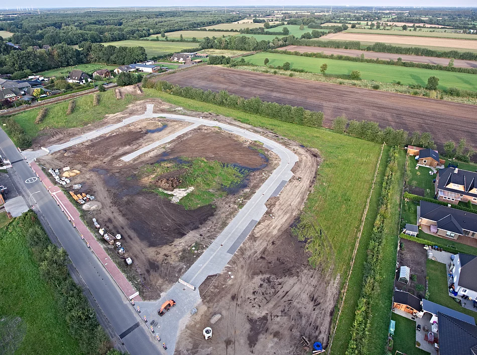 Neubaugebiet Aukrug-Buenzen Luftaufnahme 2017-1