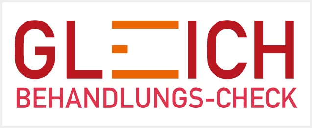 Abbildung Logo und Link zum Gleichbehandlungs-Check